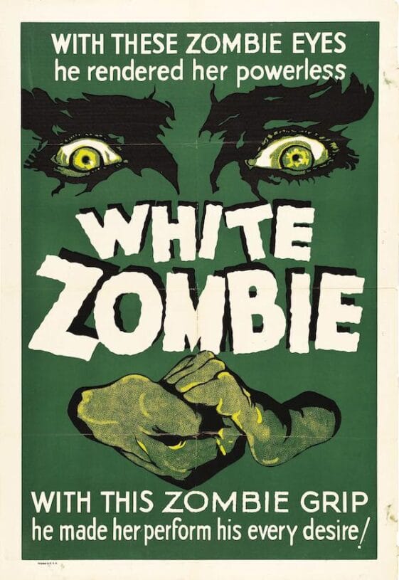 White Zombie horror movie poster